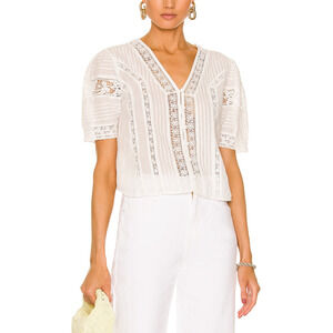 Loveshackfancy Lace White Gavilan Blouse Size XS